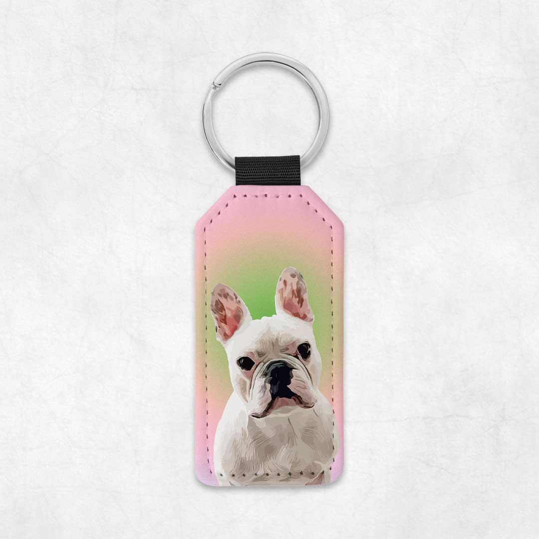Porte-clés en similicuir personnalisé animaux – Aura