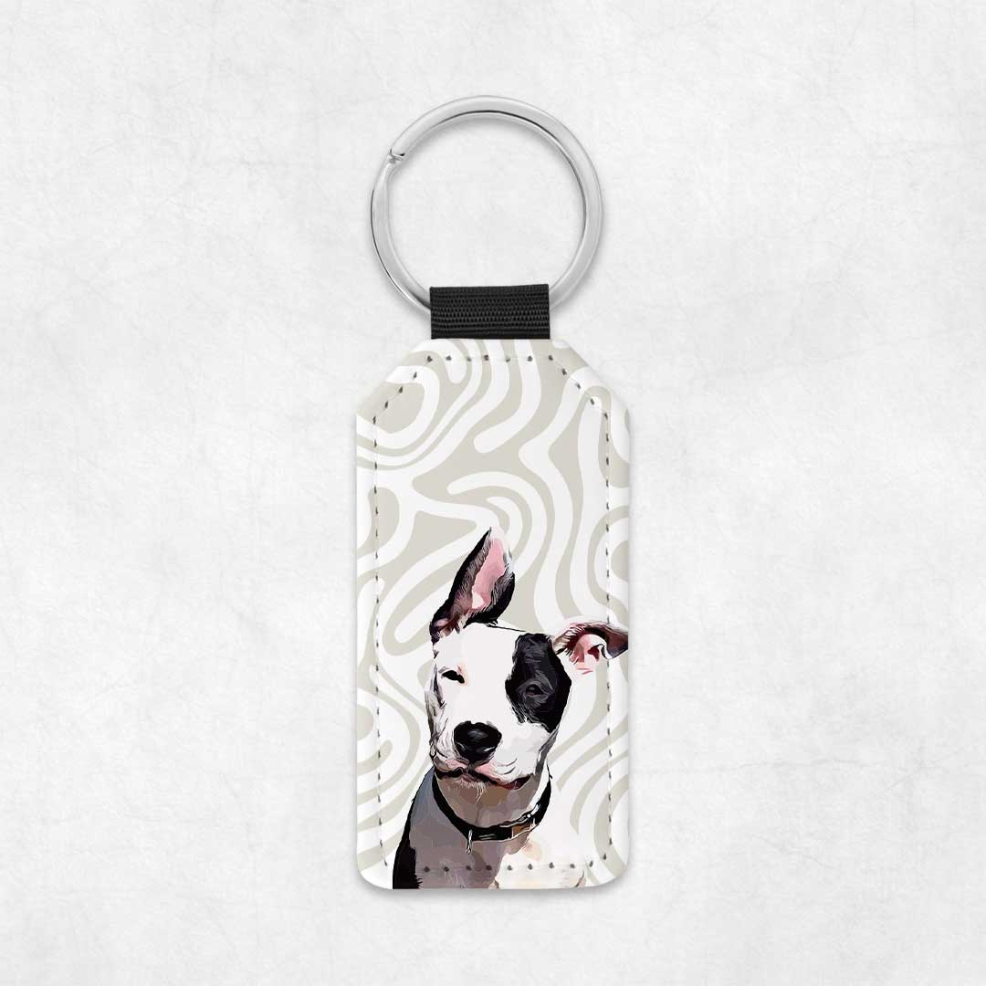 Porte-clés en similicuir personnalisé animaux – Groovy