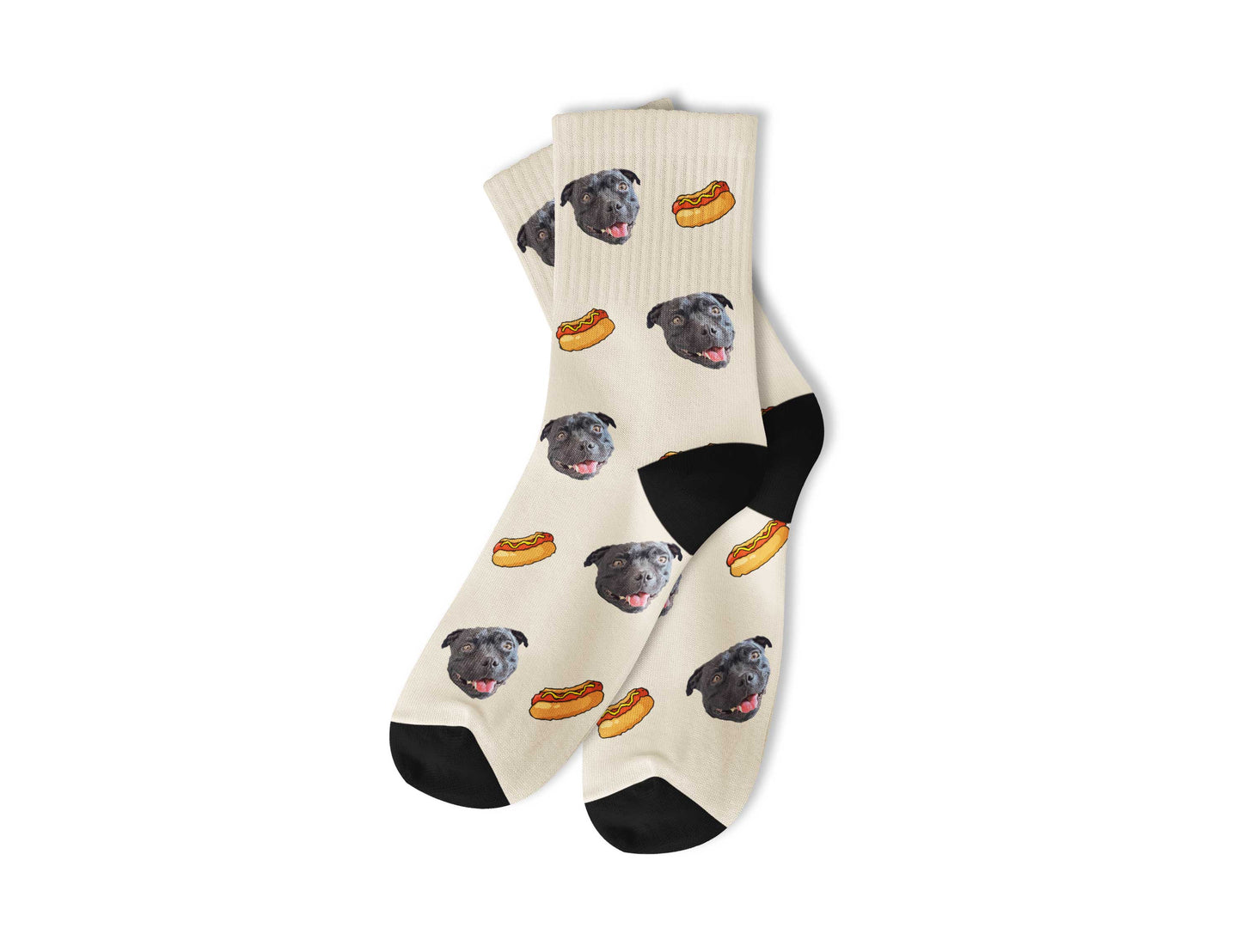 Chaussettes personnalisées animal - Hot Dogs 🌭