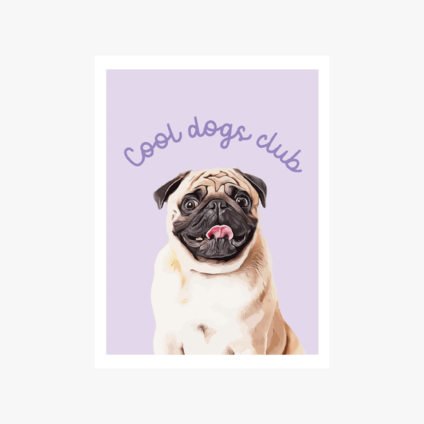 Portrait animaux personnalisé - Cool Dogs Club
